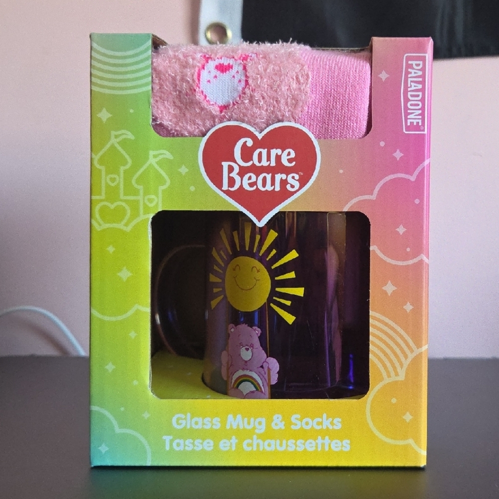 #49 - Care Bears Purple Mug and Pink Socks Set Brand New In Original Packaging